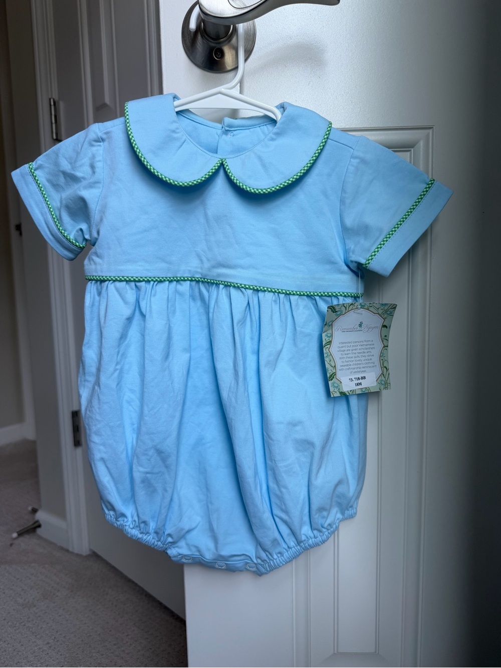NWT Remember Nguyen Blue Bubble Romper 18 Months